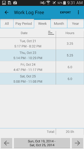 Work Log Pro Screenshot 5