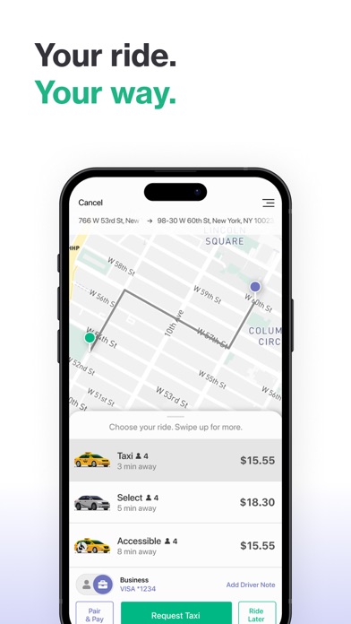 Curb - Request & Pay for Taxis Screenshot 1