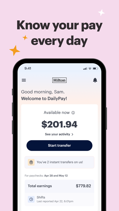 DailyPay On-Demand Pay Screenshot 1