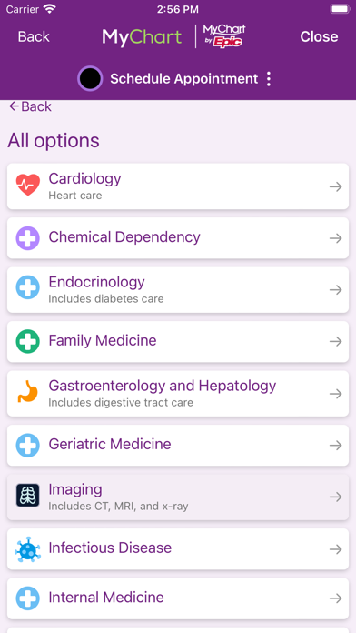 Trinity Health MyChart Screenshot 6