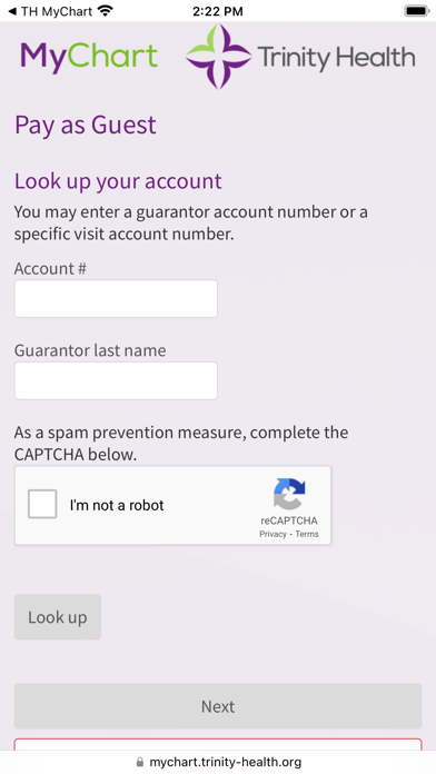 Trinity Health MyChart Screenshot 3