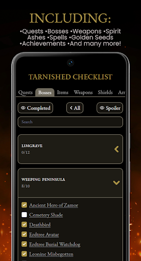 Tarnished Checklist Premium Screenshot 3