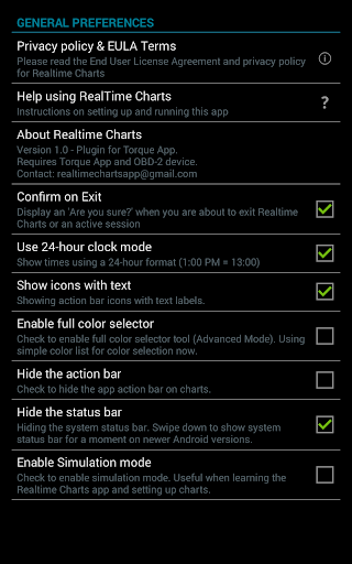 Realtime Charts for Torque Pro Screenshot 7