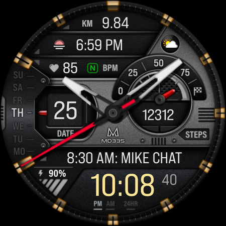 MD335 Hybrid watch face Screenshot 15
