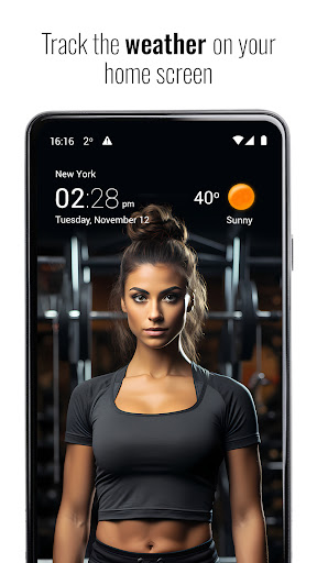 Transparent clock weather Pro Screenshot 1