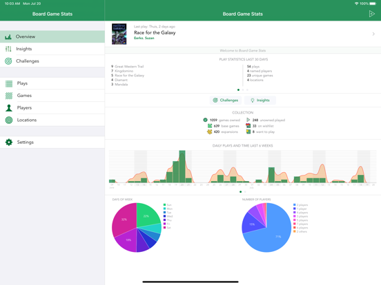 Board Game Stats Screenshot 1