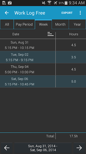 Work Log Pro Screenshot 4