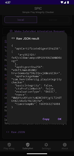 SPIC - Play Integrity Checker Screenshot 2