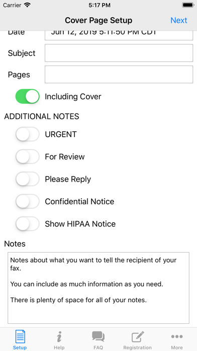 FaxCover Pro Create Cover Page Screenshot 7