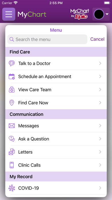 Trinity Health MyChart Screenshot 4