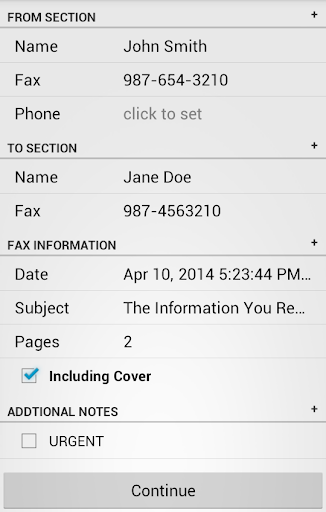 FaxCover Pro Create Cover Page Screenshot 7