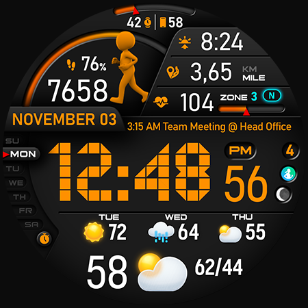 PER23 Digital Watch Face Screenshot 3