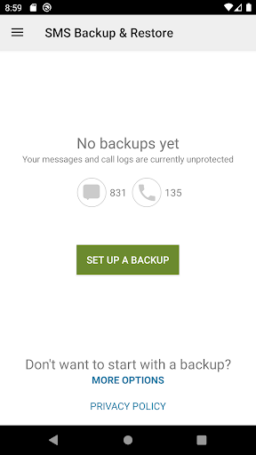 SMS Backup & Restore Screenshot 1