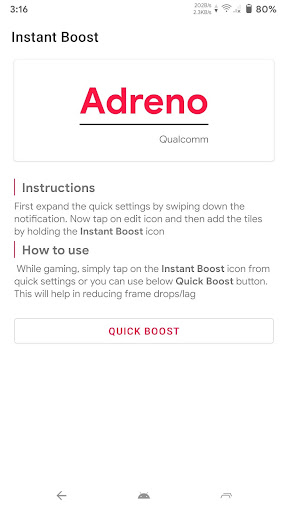 Instant Boost : Addon Screenshot 1