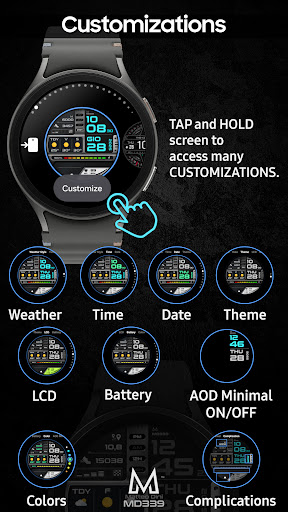 MD339 Digital watch face Screenshot 5