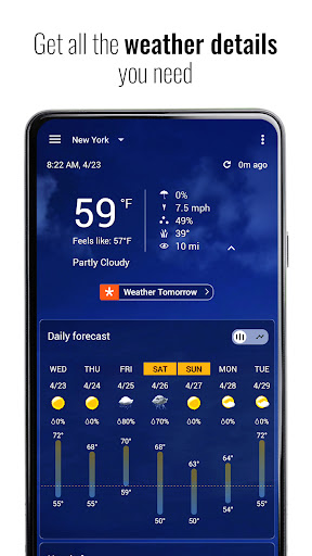 Transparent clock weather Pro Screenshot 1