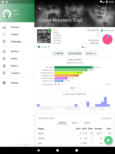 Board Game Stats Screenshot 5