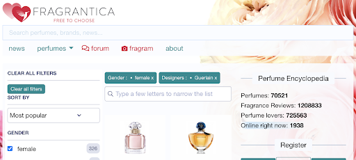 Fragrantica Perfumes Screenshot 7