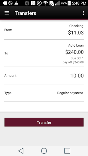 Mechanics Bank Mobile Banking Screenshot 2
