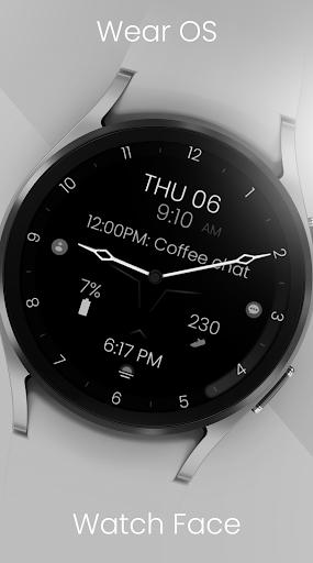 Minimal Black v30 Watch Face Screenshot 12
