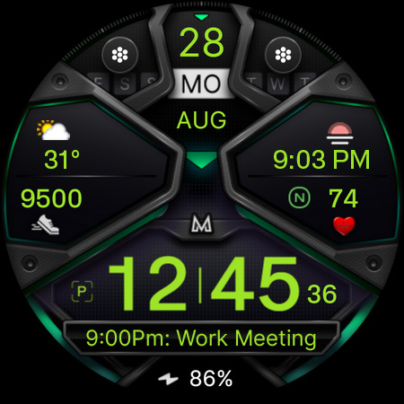 MD326 3D Modern Watch Face Screenshot 16