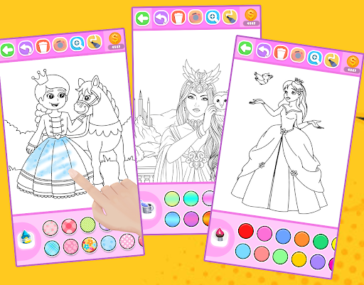 Princess Coloring Book Glitter Screenshot 14