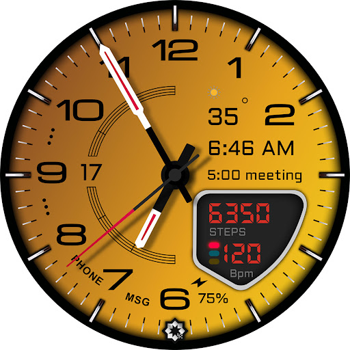 D355 Premium Watch Face Screenshot 6