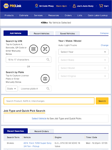 NAPA PROLink Screenshot 9