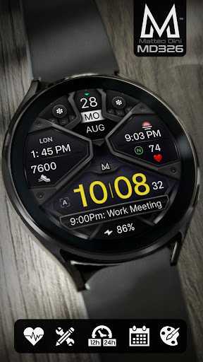 MD326 3D Modern Watch Face Screenshot 1