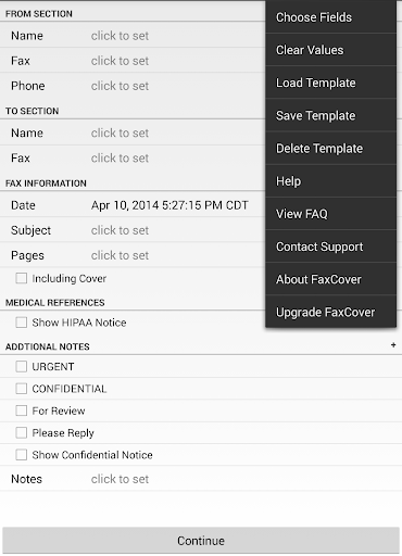 FaxCover Pro Create Cover Page Screenshot 3