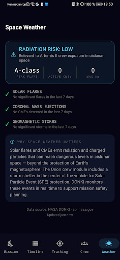 Artemis II Tracker Screenshot 4
