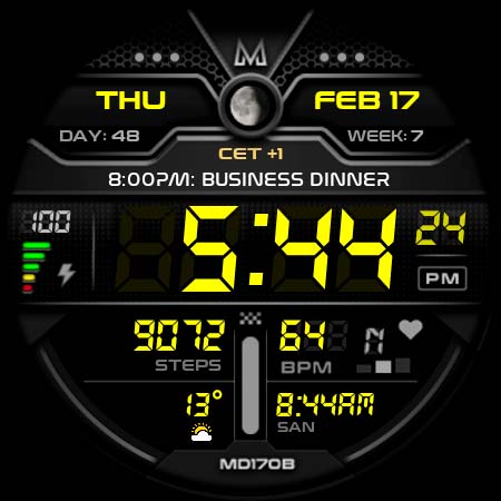 MD170B Digital watch face Screenshot 13