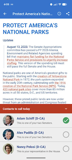 5 Calls: Contact Your Congress Screenshot 2