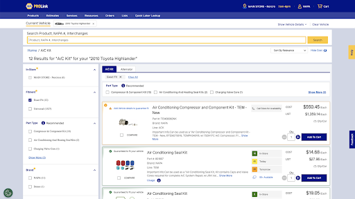 NAPA PROLink Screenshot 12