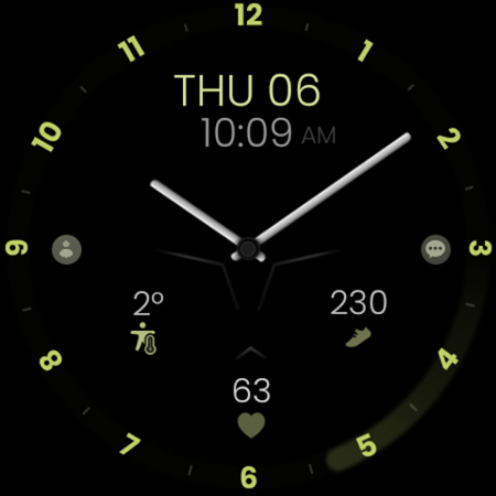 Minimal Black v30 Watch Face Screenshot 4