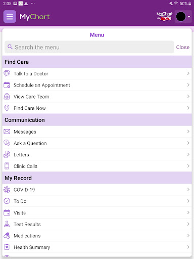 Trinity Health MyChart Screenshot 4