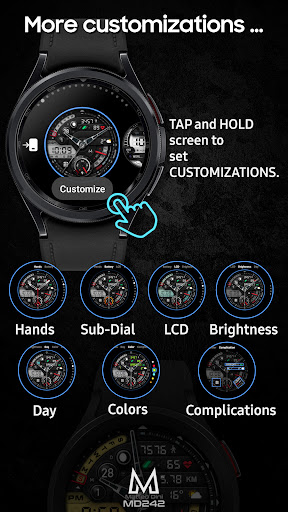 MD242 Hybrid watch face Screenshot 11