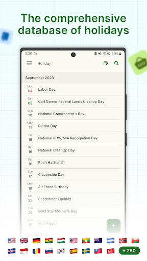 Holiday Calendar Screenshot 4