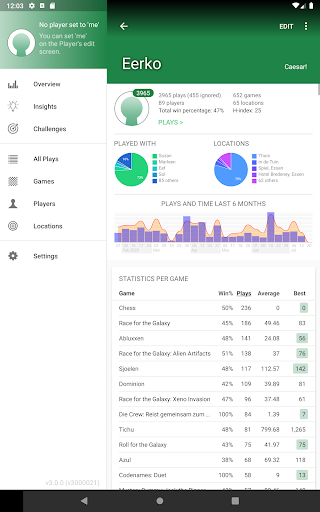 Board Game Stats Screenshot 14