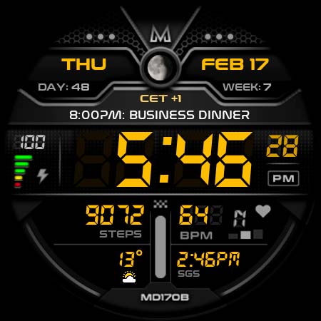 MD170B Digital watch face Screenshot 3