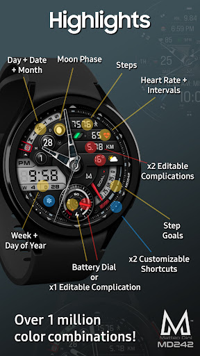 MD242 Hybrid watch face Screenshot 10