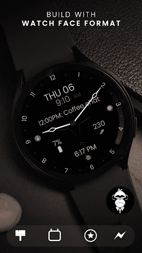 Minimal Black v30 Watch Face Screenshot 1