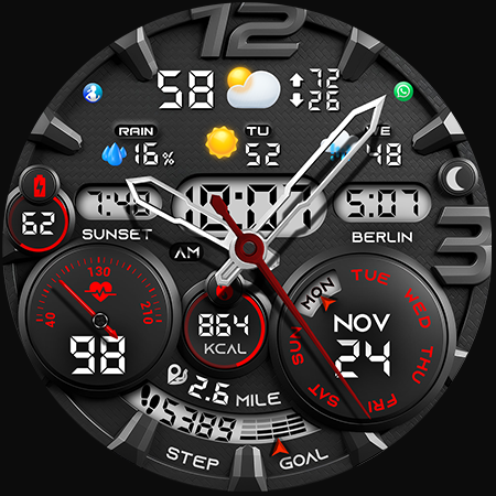 PER32 Ultra Hybrid Watch Face Screenshot 14