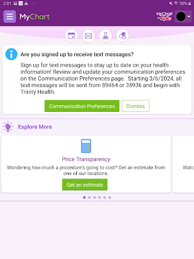 Trinity Health MyChart Screenshot 11